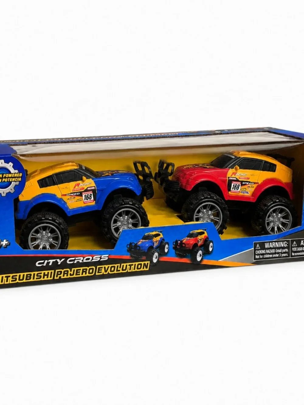 City Cross Mitsubishi Pajero Evolution Friction Powered 2 Car Set New